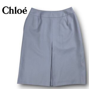 Miss Chloe Vintage Powder Blue Lined Knee Length Pencil Skirt, EU Size 40/US 4